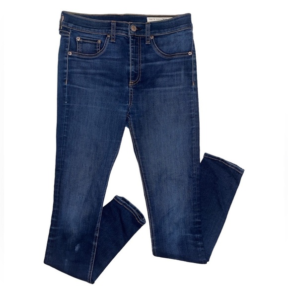Rag & Bone High Rise Skinny dark wash jeans women’s size 28 - Picture 1 of 6